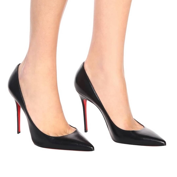 Christian Louboutin W/ Box Black Nappa Décolleté Heels SIZE 9.5 EU 39.5 - Picture 2 of 16